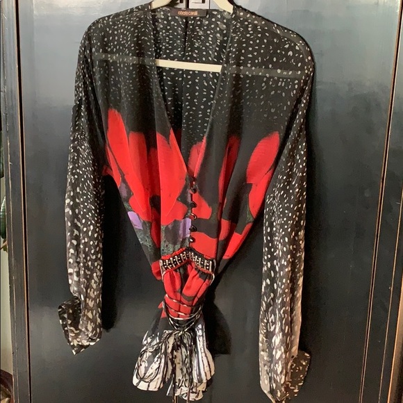 ROBERTO CAVALLI SILK BLOUSE - Picture 2 of 4